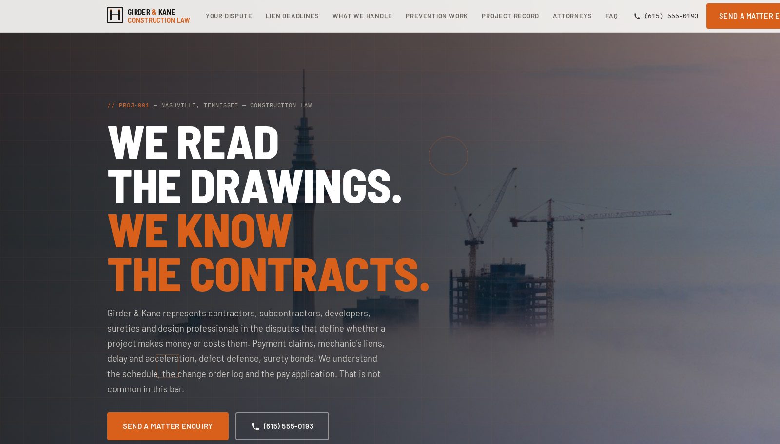 Girder & Kane Construction Law demo preview