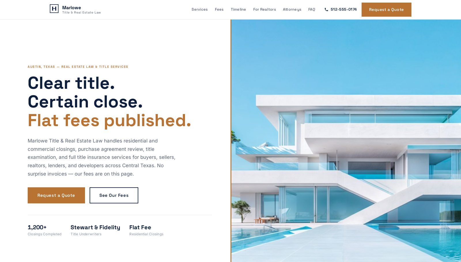 Marlowe Title & Real Estate Law demo preview